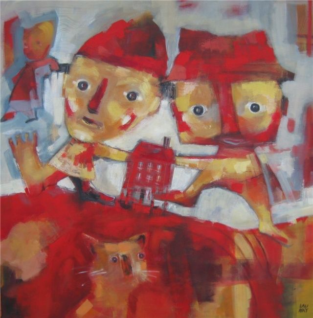 「la folle allure」というタイトルの絵画 Galerie Les Pouces-Piedsによって, オリジナルのアートワーク
