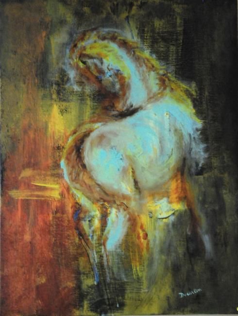 cheval ensoleillé 绘画, 28.7x21.3 in