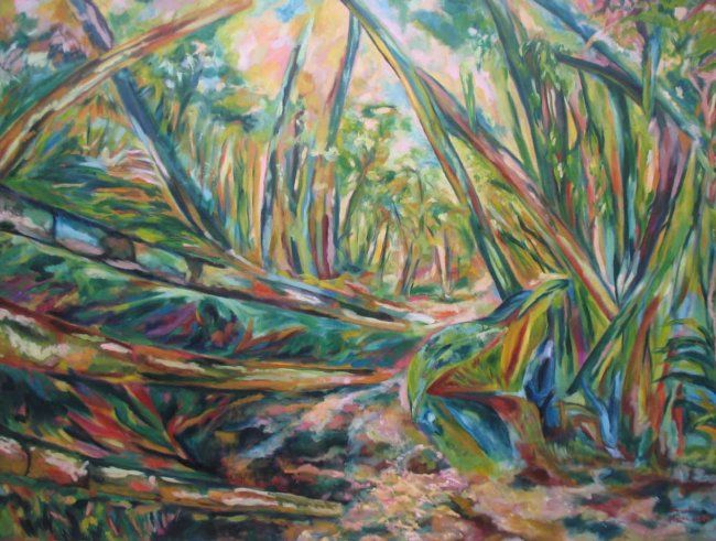 Painting titled "Manigua" by Sonia Constanza Molina Cardenas, Original Artwork