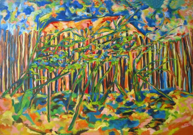 Painting titled "Empalizada" by Sonia Constanza Molina Cardenas, Original Artwork
