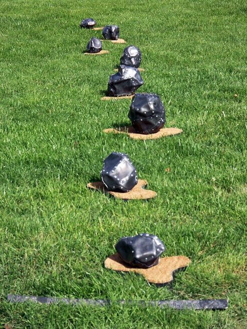 Sculpture titled "7 Météorites à voeux" by Christian Cerisola, Original Artwork