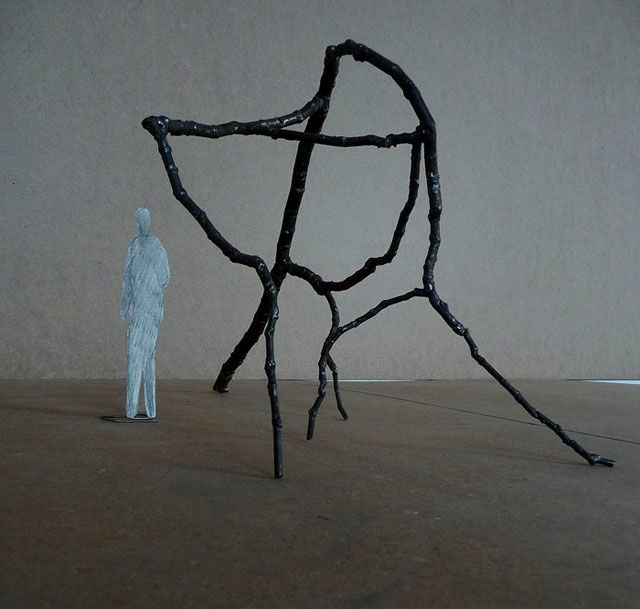 Sculpture titled "Arbre Recomposé - M…" by Christian Cerisola, Original Artwork, Metals
