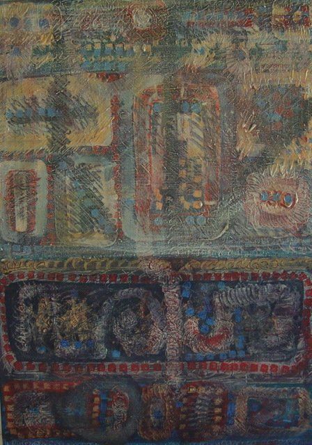Painting titled "The divided story" by Vera, Original Artwork, Oil