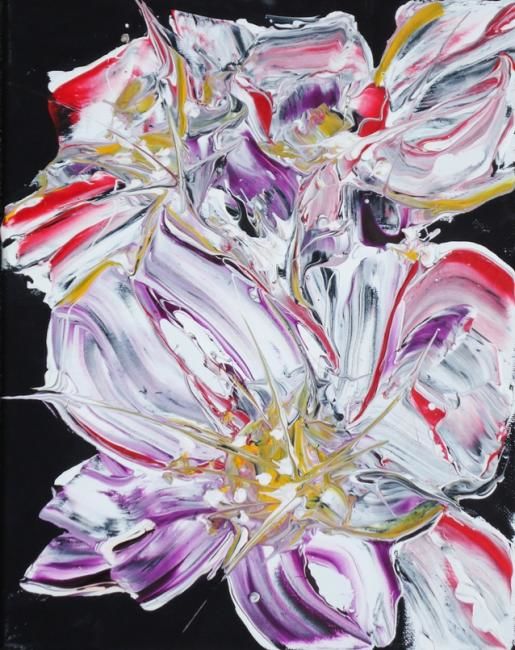 Painting titled "flowers 4" by Dmitri Matkovsky, Original Artwork, Oil