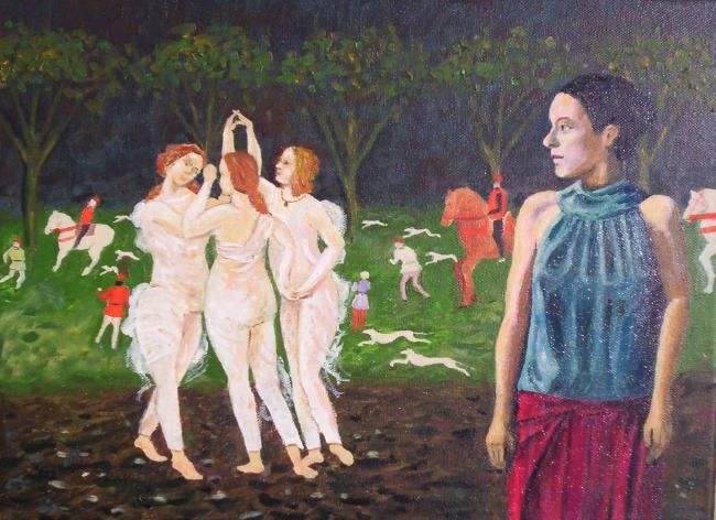 Peinture intitulée "Renaissance Fantasy…" par Alan Embrée Osler, Œuvre d'art originale, Huile