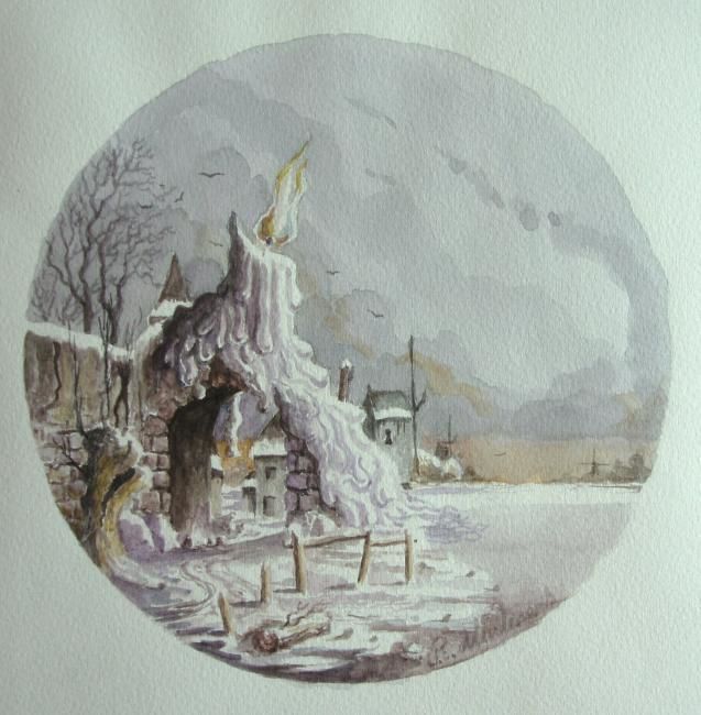 Ζωγραφική με τίτλο "The old towngate." από Peter Meuleners, Αυθεντικά έργα τέχνης, Λάδι