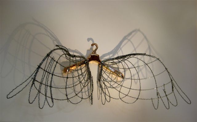 Sculpture titled "massenger" by Michal Fuhrer, Original Artwork, Bronze