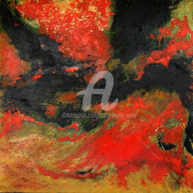Peinture intitulée "Passion" par Anne-Marie Mary, Œuvre d'art originale, Huile Monté sur Châssis en bois