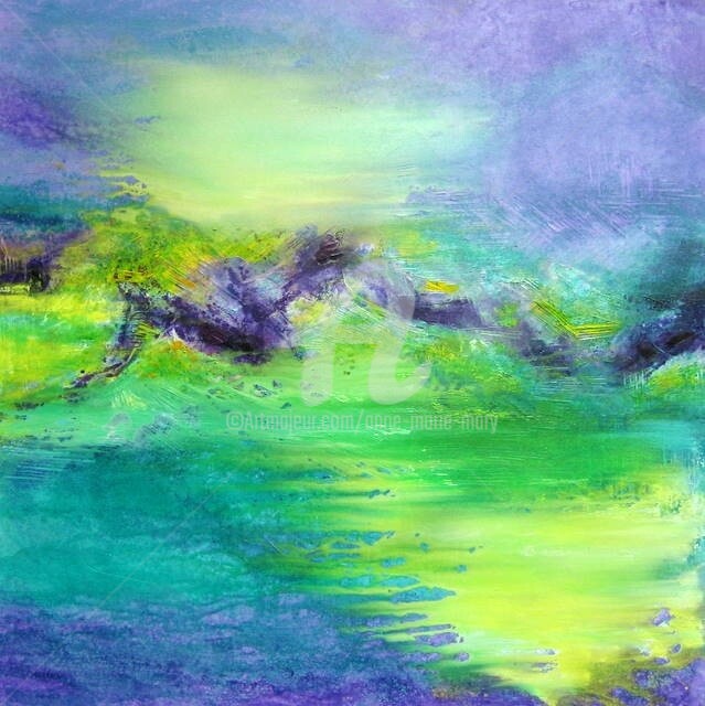 Peinture intitulée "Printemps" par Anne-Marie Mary, Œuvre d'art originale, Huile Monté sur Châssis en bois