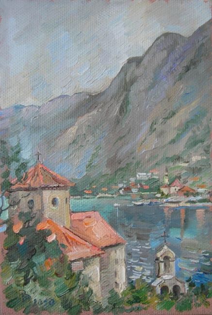 Painting titled "Где то в Которе." by Dmitry Veltishchev, Original Artwork, Oil