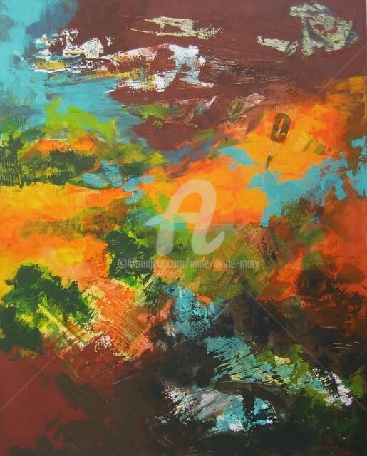 Peinture intitulée "Sans titre" par Anne-Marie Mary, Œuvre d'art originale, Huile