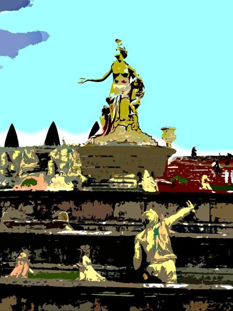 Digital Arts titled "Fountain at Versi" by Angelo Di Pietrantonio, Original Artwork