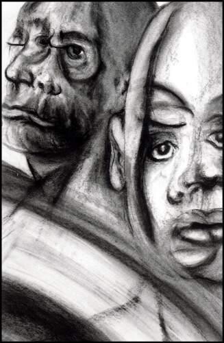 图画 标题为“FACE FS22” 由Christophe Avella Bagur, 原创艺术品, 木炭