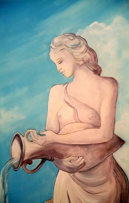 Peinture intitulée "buste de la verseus…" par Nanou, Œuvre d'art originale