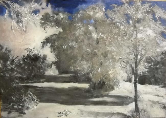 "bosco di neve" başlıklı Tablo Giò Pighetti tarafından, Orijinal sanat