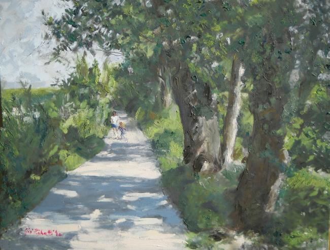 "sentiero_TIEPIDO_50…" başlıklı Tablo Giò Pighetti tarafından, Orijinal sanat