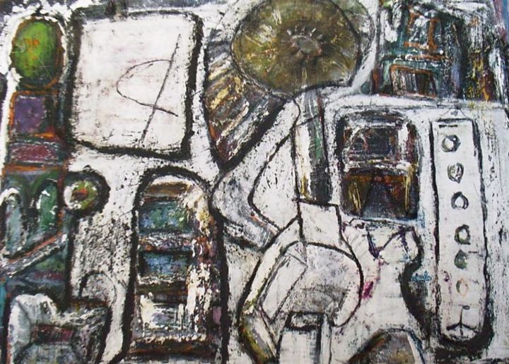 Painting titled "Untitled - 03" by Nick Mancuso, Original Artwork, Oil