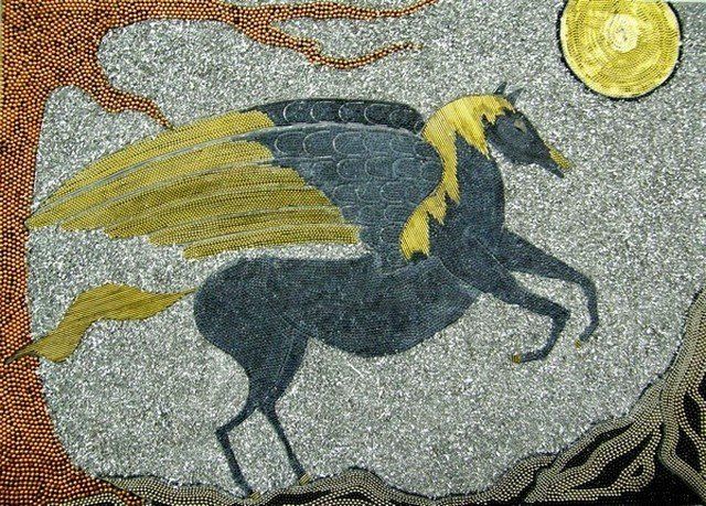 Sculptuur getiteld "Pegasus in moonligh…" door Chris Tsonias, Origineel Kunstwerk