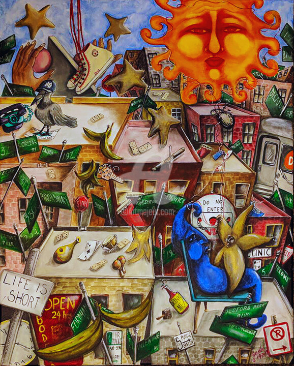 The Moons Day Off 绘画, 36x26 in