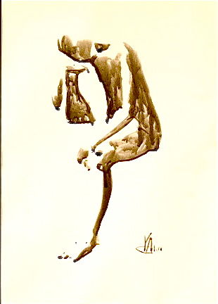 Drawing titled "the seating  man" by Alexey Kriventsov, Original Artwork