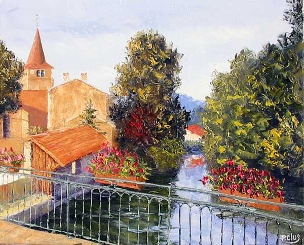 제목이 "Manois vue du pont"인 미술작품 Pascal Clus로, 원작