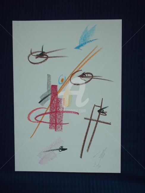 绘画 标题为“de la série Paralip…” 由Serge Chamchinov, 原创艺术品, 彩画