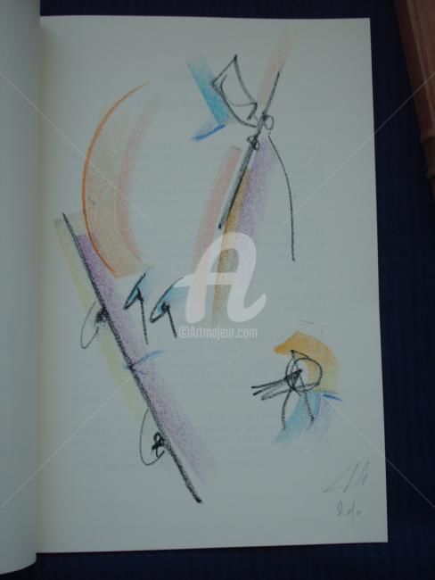 Peinture intitulée "dessin n°13 sur A.J…" par Serge Chamchinov, Œuvre d'art originale, Tempera
