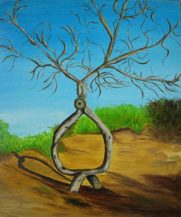 Peinture intitulée "EN MARCHE" par Dany Champeme, Œuvre d'art originale, Huile