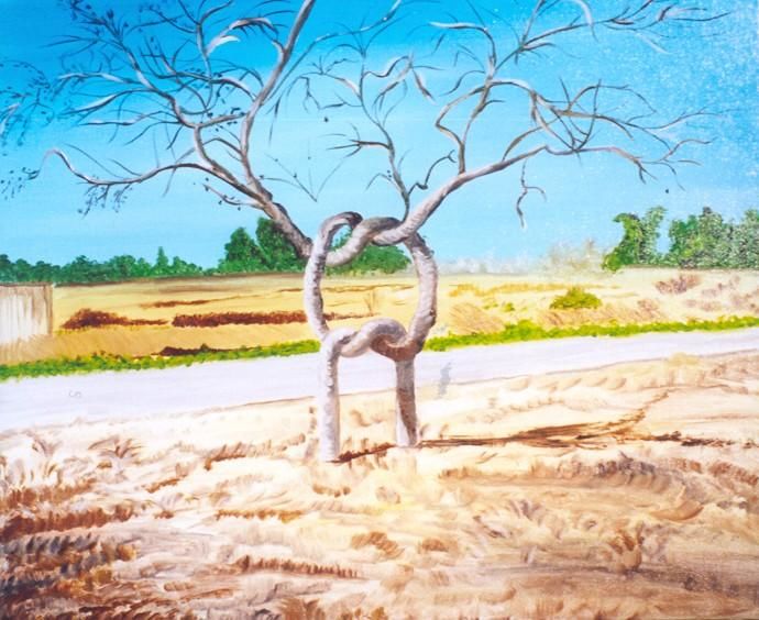 「OU EST LE CHEMIN ?」というタイトルの絵画 Dany Champemeによって, オリジナルのアートワーク, オイル