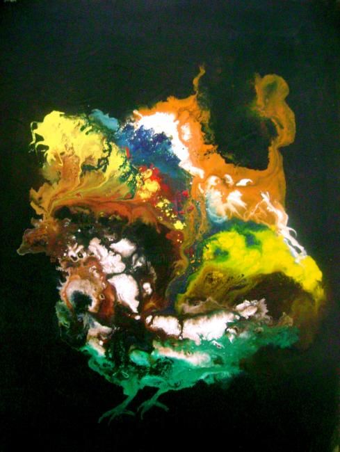 Painting titled "peahan" by Puneet Sinha, Original Artwork, Oil