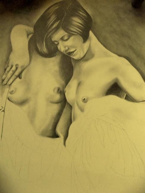 Drawing titled "scoprirsi donna" by Flowerangelblue, Original Artwork, Other
