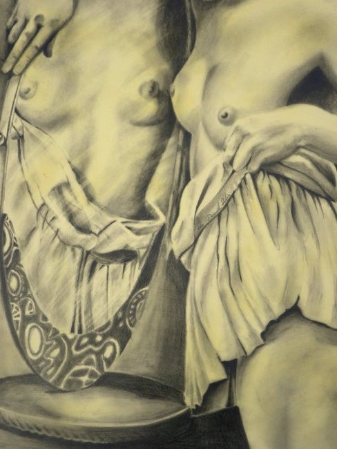 Drawing titled "Scoprirsi Donna" by Flowerangelblue, Original Artwork, Other