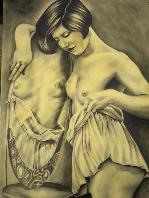 Drawing titled "Scoprirsi Donna" by Flowerangelblue, Original Artwork, Other