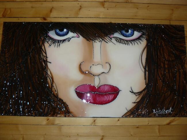 Painting titled "Visage 2" by Unknown Artist, Original Artwork