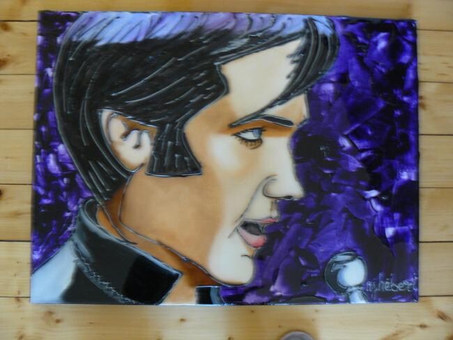 Painting titled "Elvis" by Unknown Artist, Original Artwork