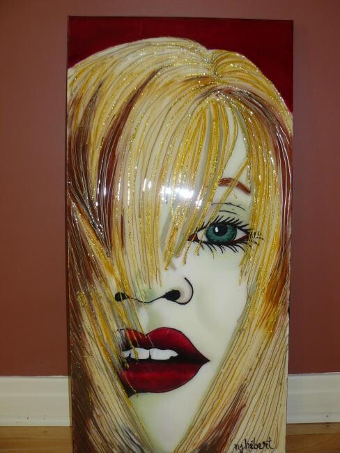 Painting titled "Visage 1" by Unknown Artist, Original Artwork