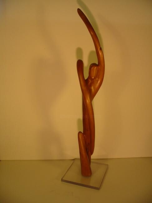 Scultura intitolato "Torsade, spirale de…" da Max Bernard, Opera d'arte originale, Legno