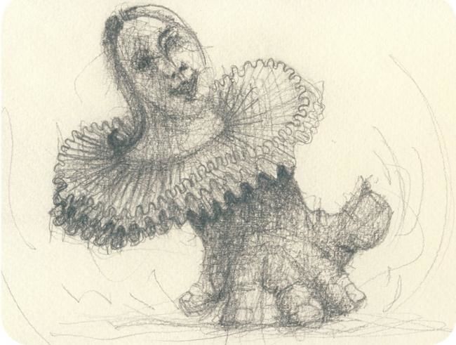 Dessin intitulée "Etude sur Berthe 2" par Sak, Œuvre d'art originale