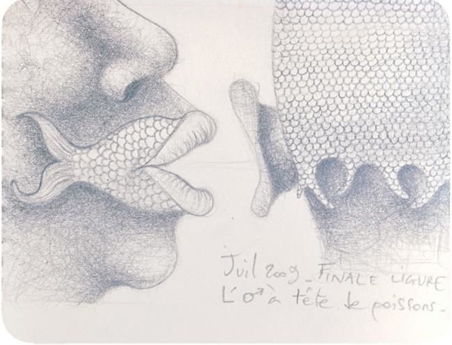 Dessin intitulée "Etude sur Mémoire" par Sak, Œuvre d'art originale