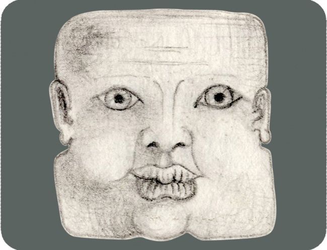 Dessin intitulée "Etude sur Cube" par Sak, Œuvre d'art originale