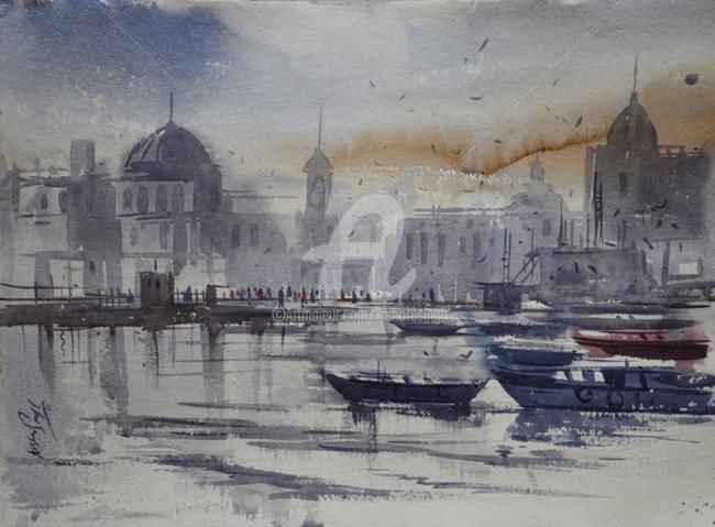 Painting titled "Lakhe" by Kishore Singh, Original Artwork, Oil