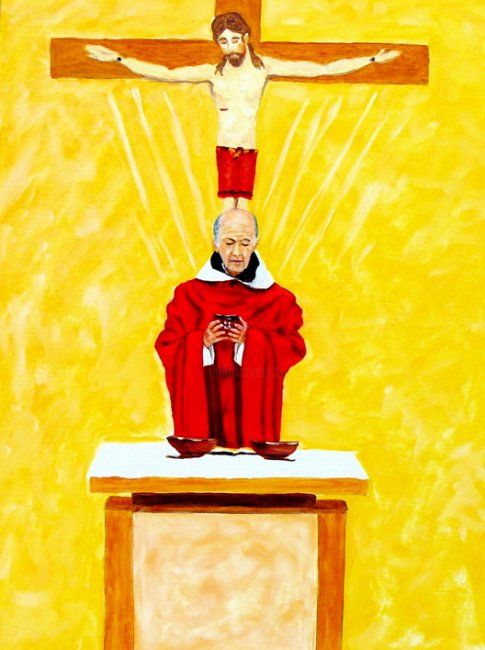 Peinture intitulée "Dom Gh... saisi par…" par Mog, Œuvre d'art originale