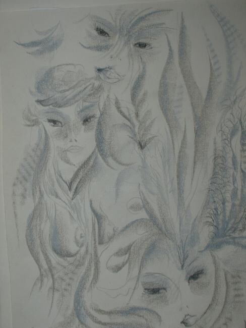 Dessin intitulée "Le souvenir d'une s…" par An Vuvan, Œuvre d'art originale