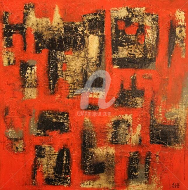 Painting titled "In Memory of Antwer…" by Sio Montera, Original Artwork, Oil
