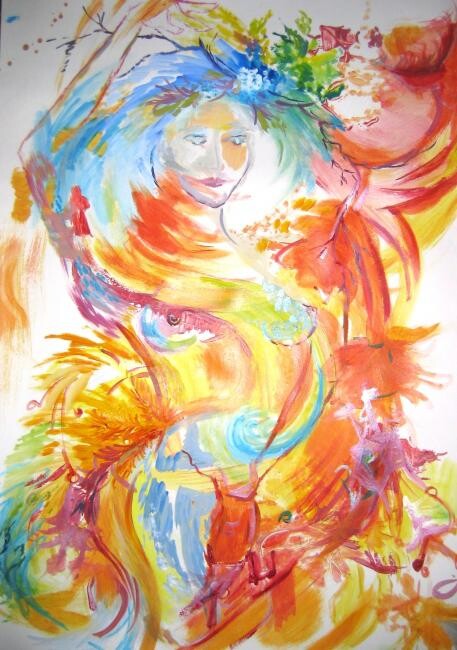 Peinture intitulée "Duos avec Myriam Fi…" par Nanou, Œuvre d'art originale