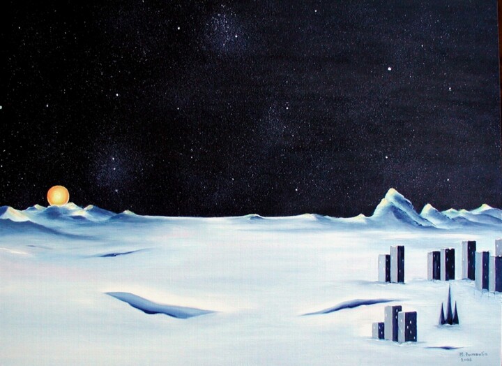 " ère glaciaire " 绘画, 21.3x28.7 in