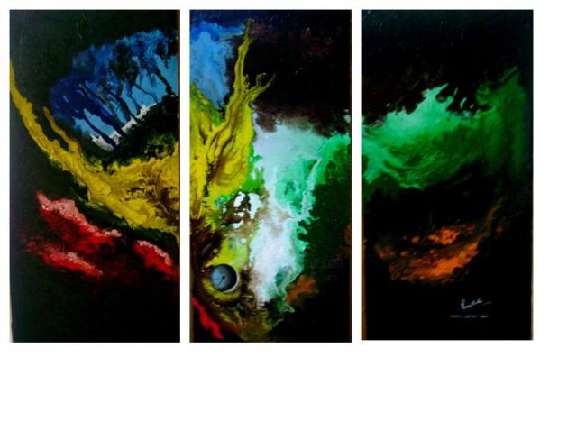 Painting titled "Flight of time" by Puneet Sinha, Original Artwork, Oil
