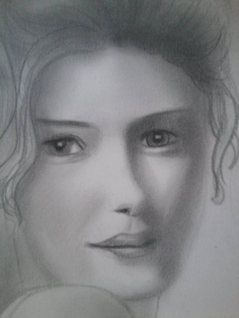 Drawing titled "audrey tautou (deta…" by Mischa, Original Artwork, Other