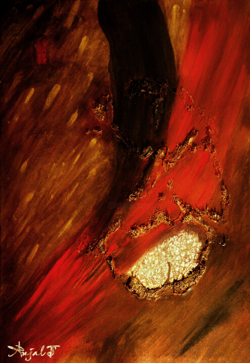 Red Door by Anjalts 绘画, 16x11 in