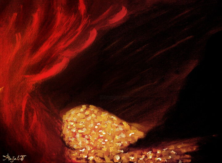 Crimson Wonder by Anjalts 绘画, 11x16 in